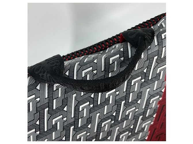 Borsa Rubiclic di Christian Louboutin Nero Bianco Rosso - vista 11