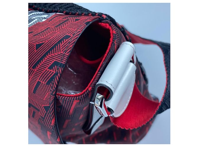 Borsa Rubiclic di Christian Louboutin Nero Bianco Rosso - vista 12