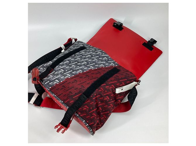 Borsa Rubiclic di Christian Louboutin Nero Bianco Rosso - vista 13