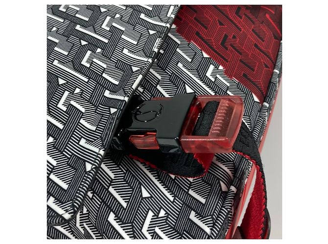 Borsa Rubiclic di Christian Louboutin Nero Bianco Rosso - vista 6