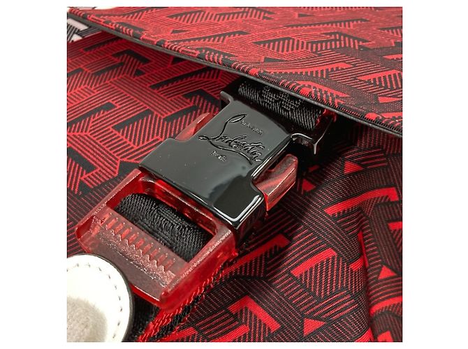 Borsa Rubiclic di Christian Louboutin Nero Bianco Rosso - vista 7
