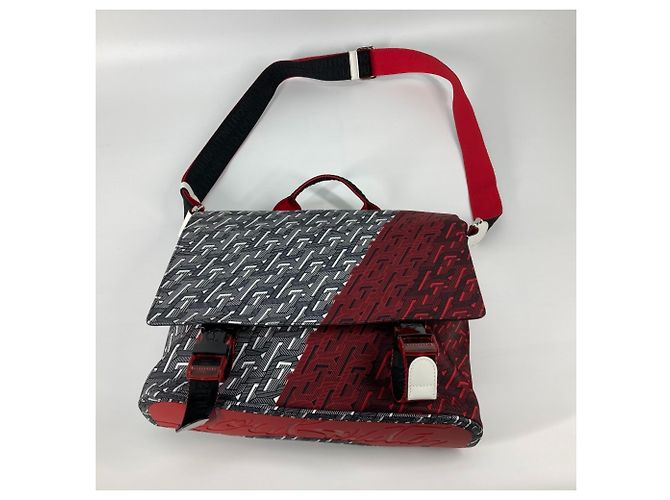 Borsa Rubiclic di Christian Louboutin Nero Bianco Rosso - vista 9