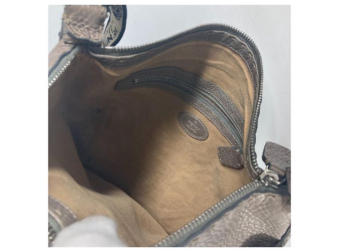 Fendi Selleria Leder Schultertasche Beige - Ansicht 11