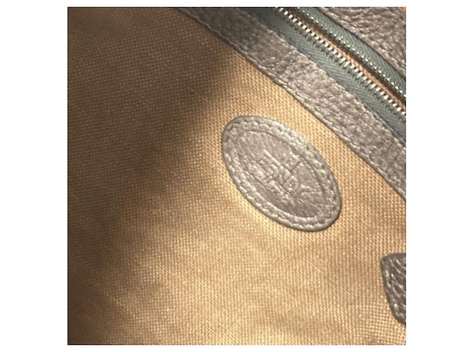 Fendi Selleria Leder Schultertasche Beige - Ansicht 12