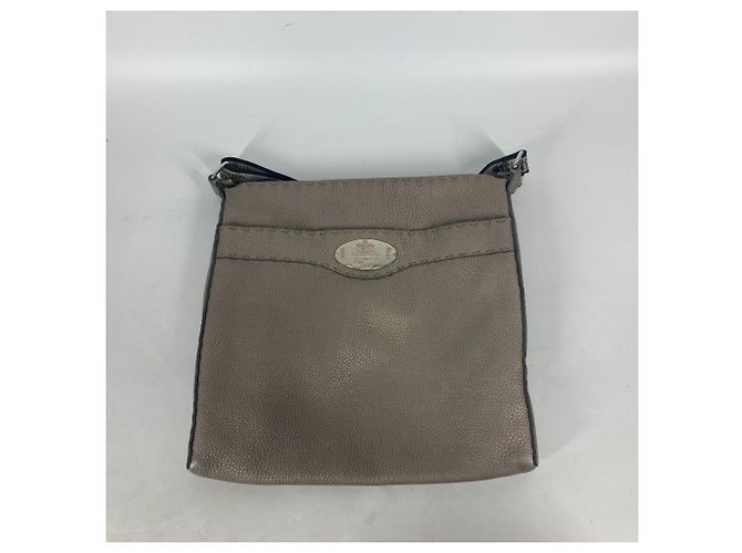 Fendi Selleria Leder Schultertasche Beige - Ansicht 14