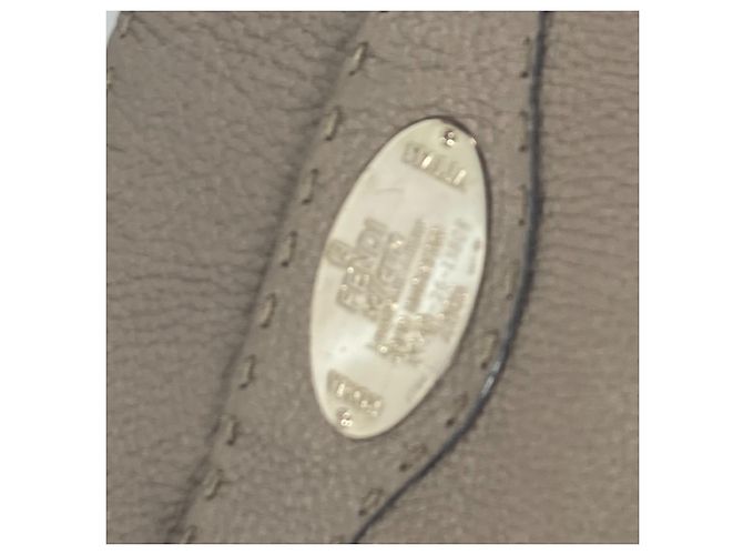 Fendi Selleria Leder Schultertasche Beige - Ansicht 4