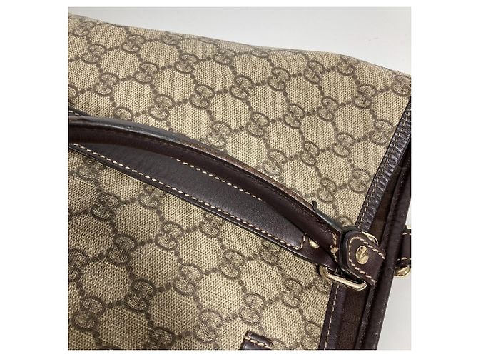 Gucci GG Plus Tragetasche Beige Dunkelbraun - Ansicht 13