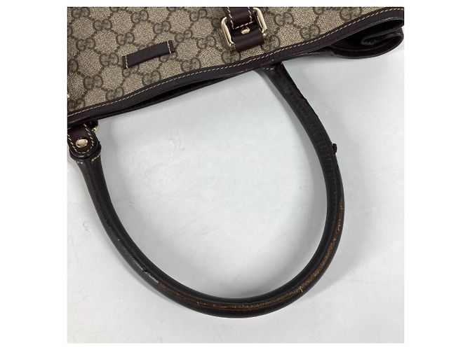 Gucci GG Plus Tragetasche Beige Dunkelbraun - Ansicht 16