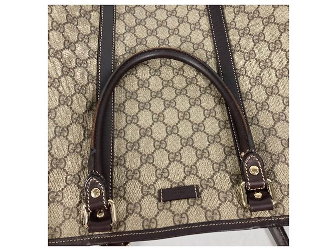 Gucci GG Plus Tragetasche Beige Dunkelbraun - Ansicht 17