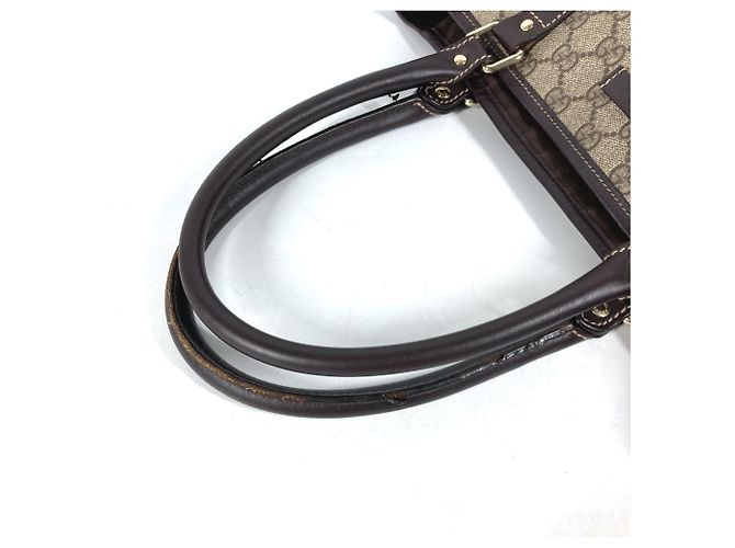 Gucci GG Plus Tragetasche Beige Dunkelbraun - Ansicht 2