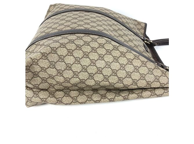 Gucci GG Plus Tragetasche Beige Dunkelbraun - Ansicht 9