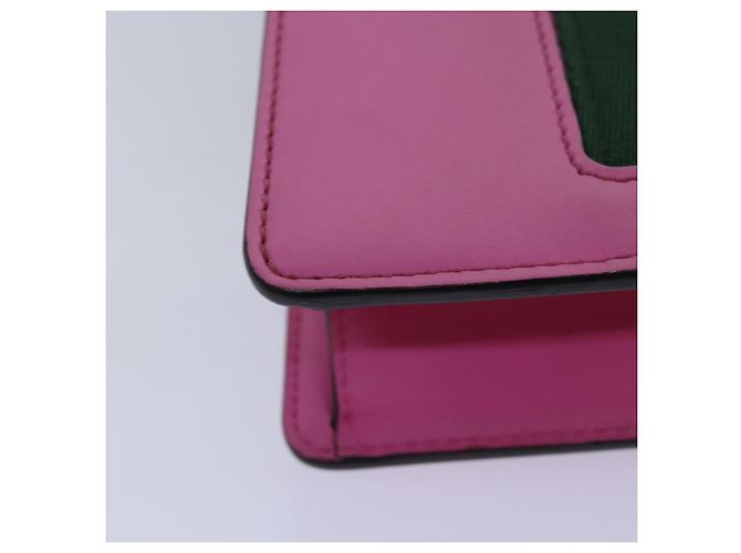 GUCCI Sylvie Web Sherry Line Mini Borsa a Catena in Pelle Rosa 431666 Auth ar12089 - vista 16