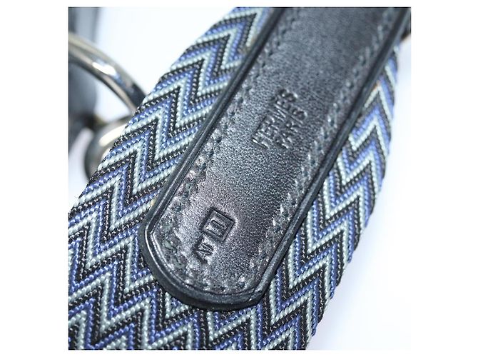 Hermès HERMES Dog Leash Canvas Blue Auth am6511 - view 12