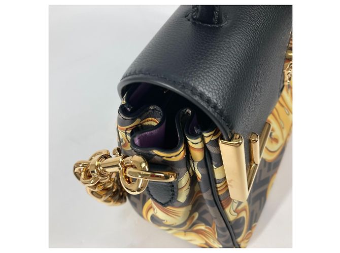 Borsa a tracolla La Medusa di Fendi Versace Marrone Nero - vista 10