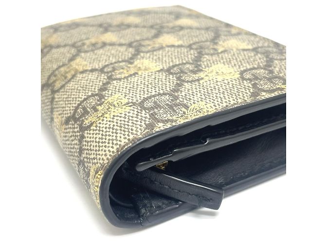 Gucci GG Bee Compact Bi-Fold Wallet Beige - view 3