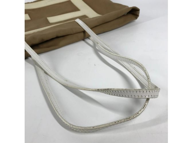 Fendi 8BH185 FF Große Tote Tasche Weiß Beige - Ansicht 11