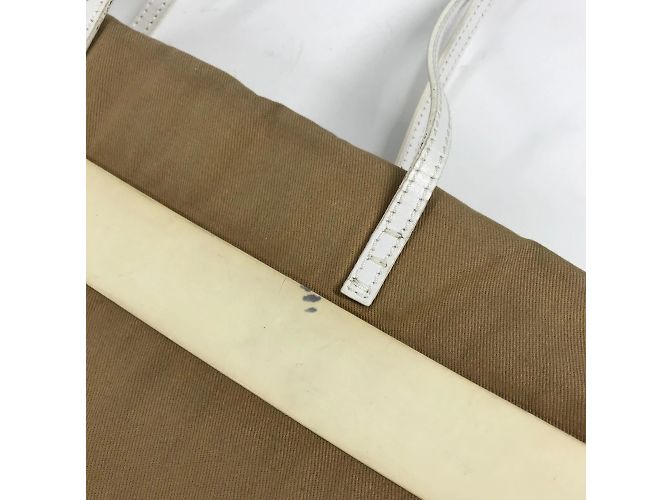Fendi 8BH185 FF Große Tote Tasche Weiß Beige - Ansicht 12