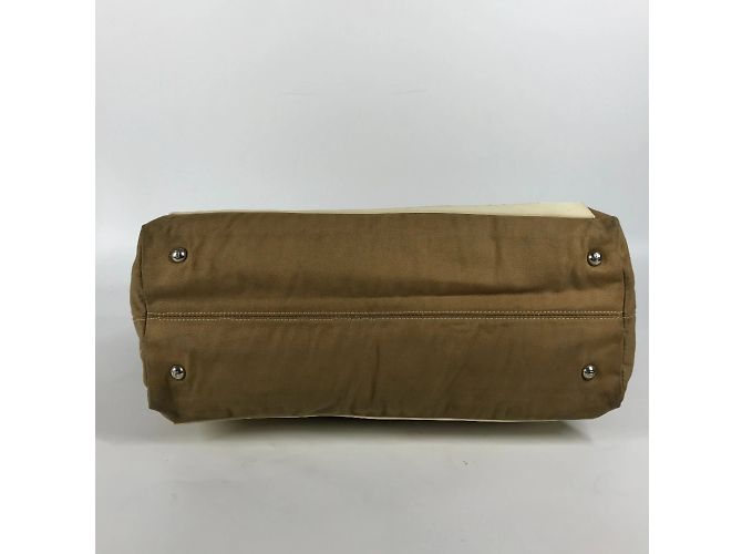Fendi 8BH185 FF Große Tote Tasche Weiß Beige - Ansicht 4