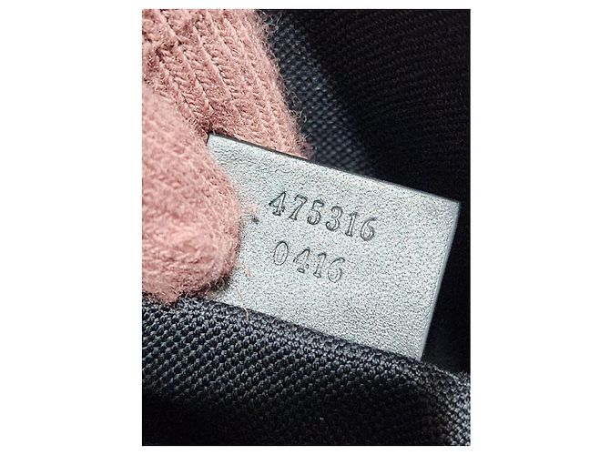 Borsa Clutch Gucci GG Supreme Web Nero - vista 4