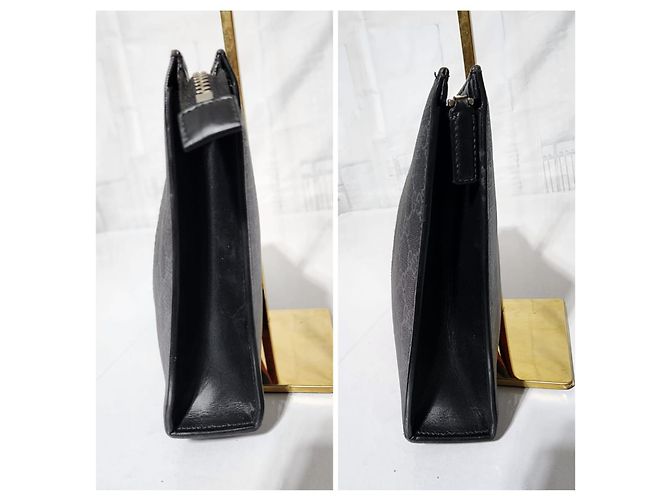 Borsa Clutch Gucci GG Supreme Web Nero - vista 8
