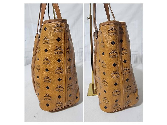 Borsa tote MCM Cognac Visetos marrone - vista 10