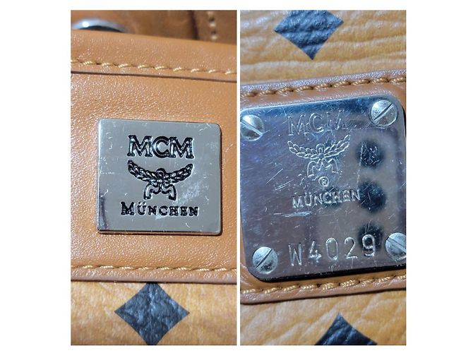 Borsa tote MCM Cognac Visetos marrone - vista 12