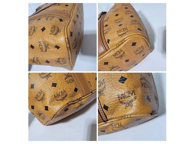 Borsa tote MCM Cognac Visetos marrone - vista 14