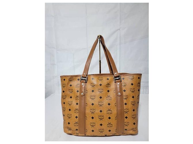 Borsa tote MCM Cognac Visetos marrone - vista 3