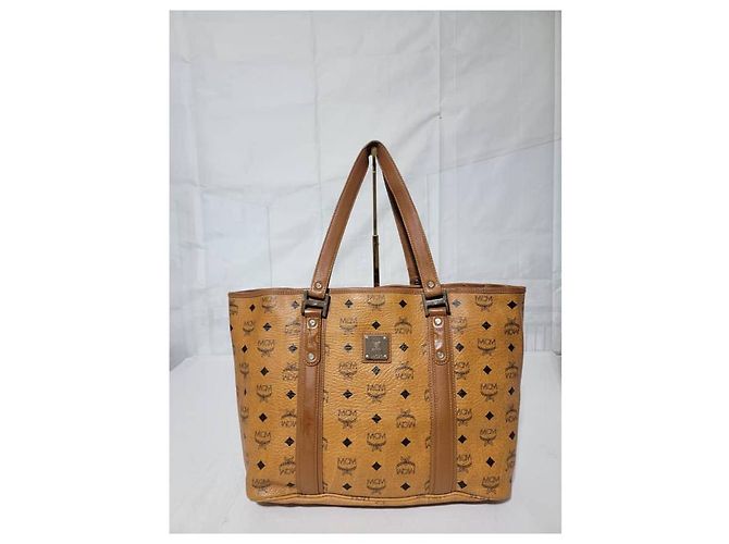 Borsa tote MCM Cognac Visetos marrone - vista 4