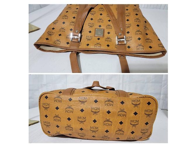 Borsa tote MCM Cognac Visetos marrone - vista 6