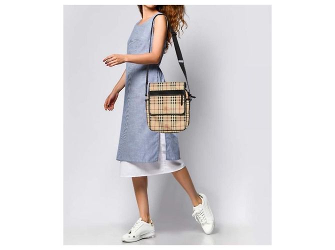 Burberry Messenger Crossbody Shoulder Bag BeigeBlack - view 15