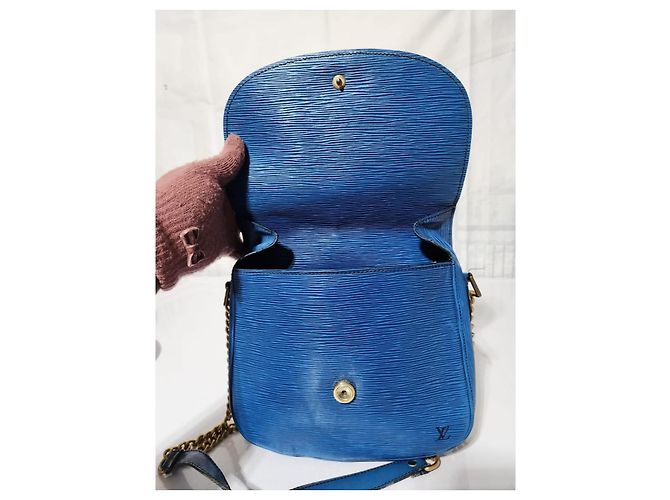 LOUIS VUITTON Epi Saint Cloud GM Schultertasche Blau - Ansicht 11