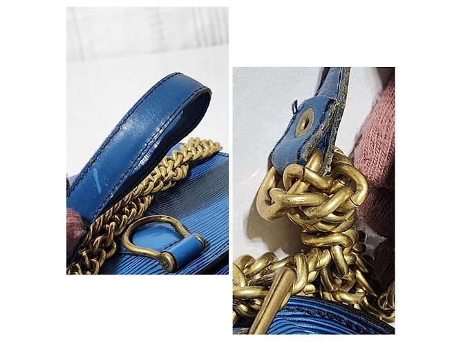 LOUIS VUITTON Epi Saint Cloud GM Schultertasche Blau - Ansicht 9
