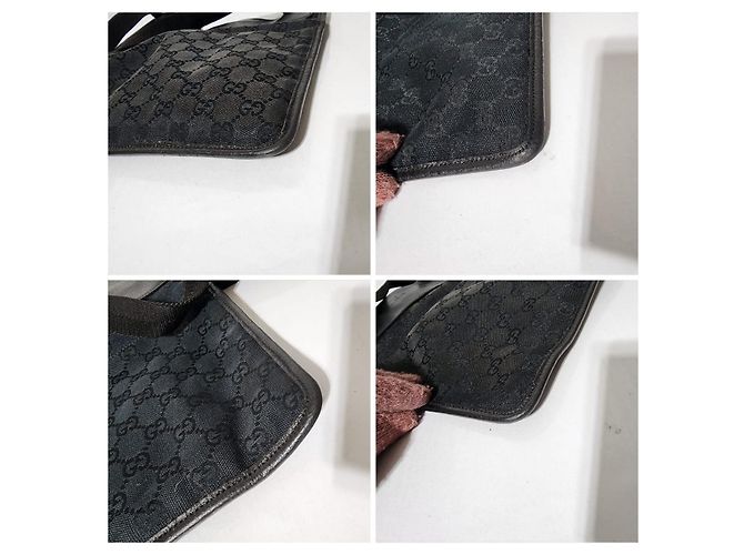 Borsa a tracolla Gucci GG Canvas Nera Nero - vista 12