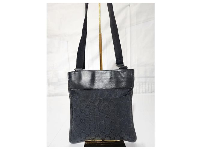 Borsa a tracolla Gucci GG Canvas Nera Nero - vista 6