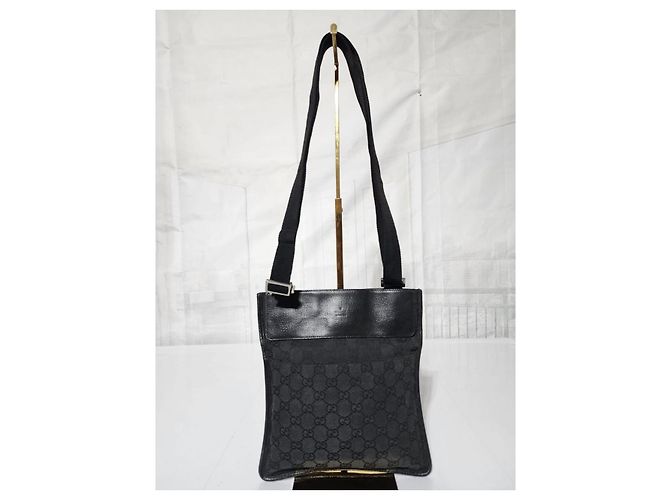 Borsa a tracolla Gucci GG Canvas Nera Nero - vista 8