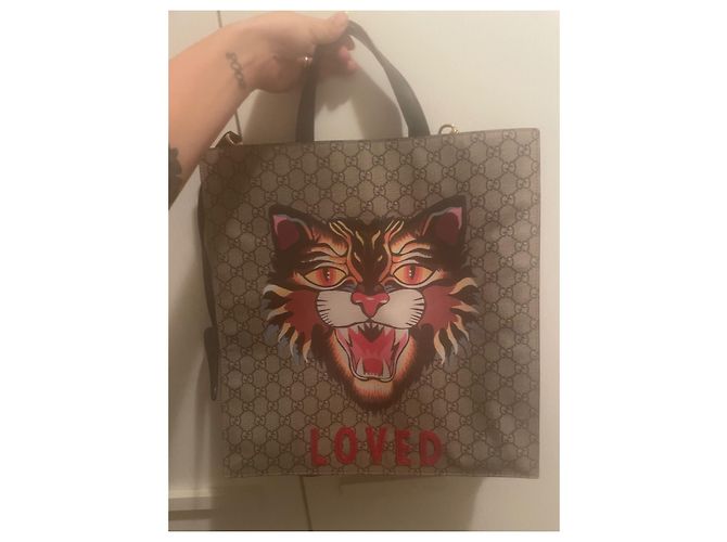 Borsa Gucci Camel in tessuto Cammello - vista 2