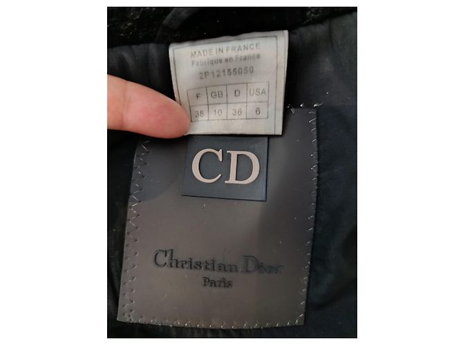 Christian Dior Jacke Schwarz Baumwolle Größe 38 - Ansicht 7