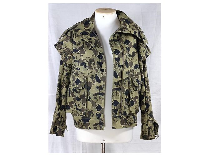 Giacca Kenzo Camouflage in Cotone Grigio - vista 2