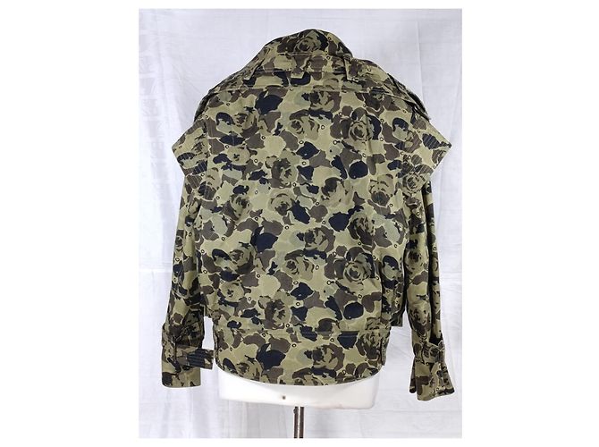 Giacca Kenzo Camouflage in Cotone Grigio - vista 4