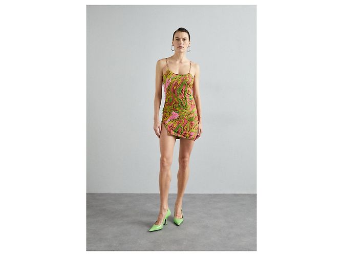 Autre Marque Robe Onalaja Zusi Mini Bretelles Cocktail Multicolore - vue 2