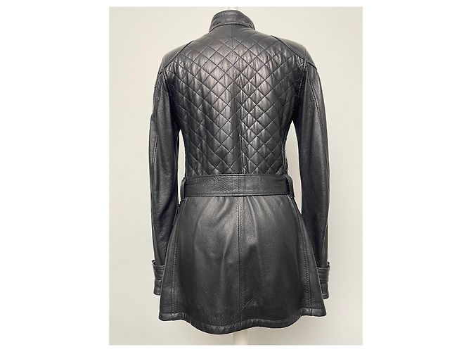 Parka Belstaff Catwoman de cuero de cordero negro - vista 10