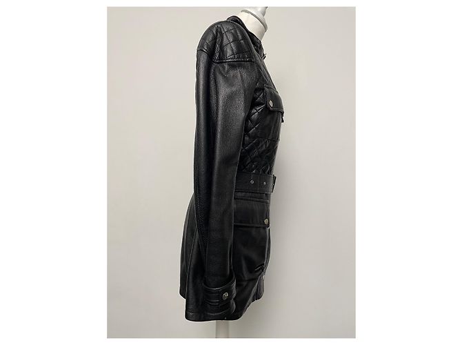 Parka Belstaff Catwoman de cuero de cordero negro - vista 11