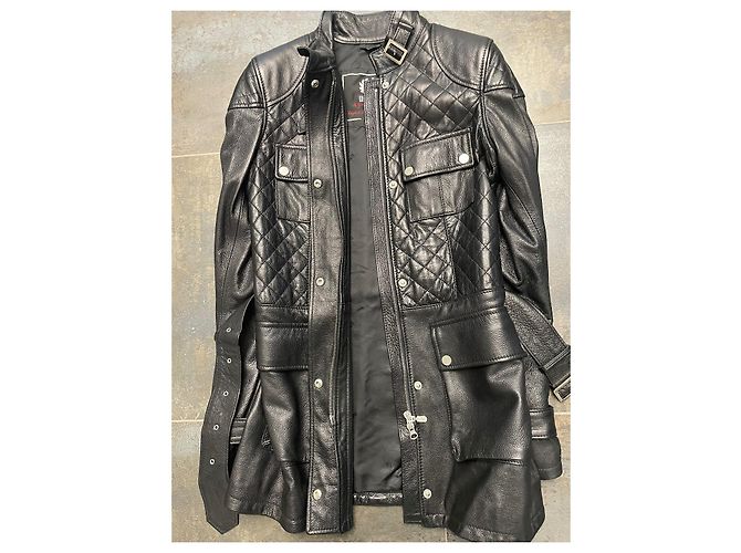Parka Belstaff Catwoman de cuero de cordero negro - vista 5