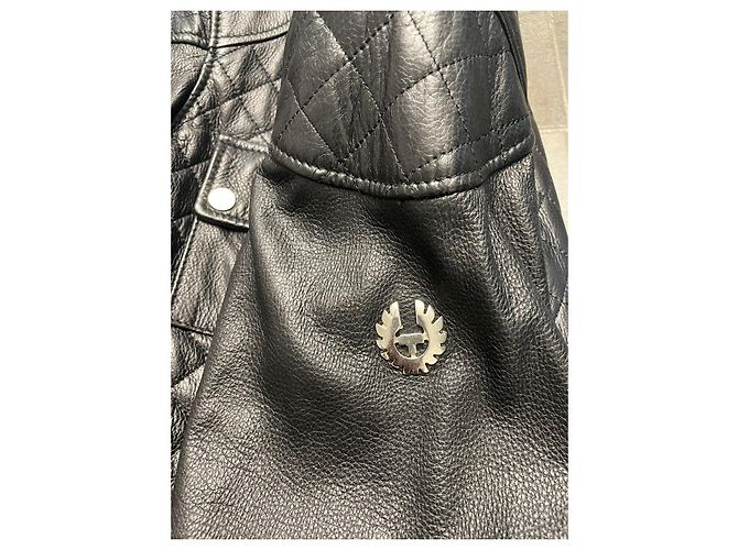 Parka Belstaff Catwoman de cuero de cordero negro - vista 6