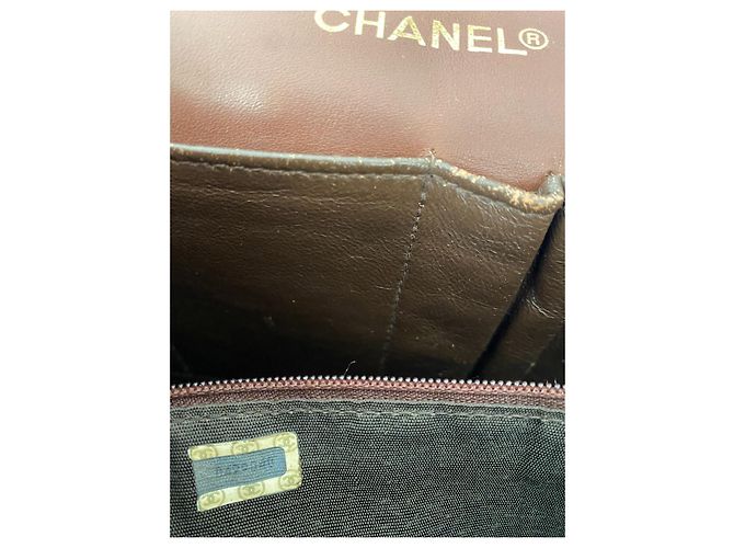 Borsa a spalla Chanel in pelle di alligatore, circa 1986. Marrone scuro - vista 16