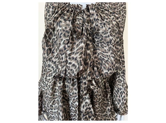 Vestido de seda con estampado animal Zimmermann Suraya Castaño - vista 4