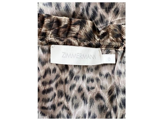 Vestido de seda con estampado animal Zimmermann Suraya Castaño - vista 5