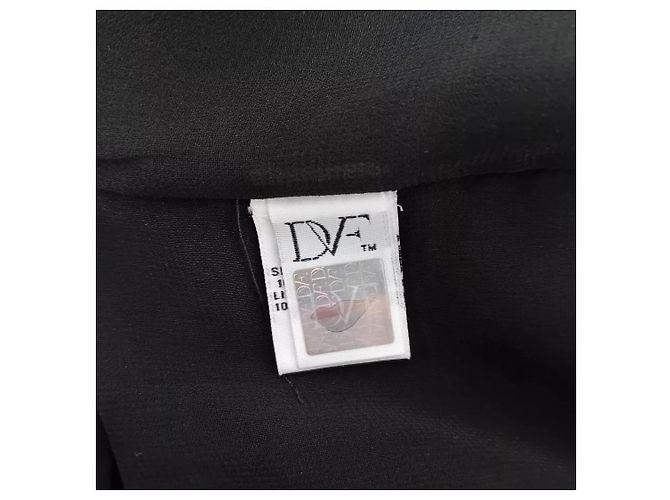 Diane Von Furstenberg DvF Melanie Kleid mit Käfig-Ausschnitt aus schwarzer Seide - Ansicht 8