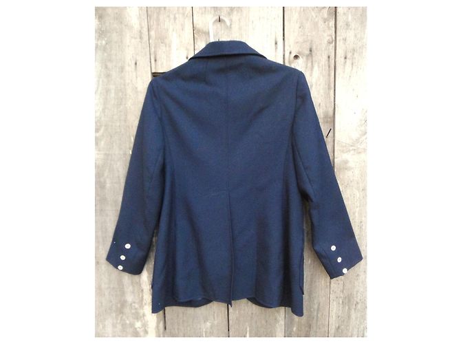 Autre Marque Blaue Wolljacke Größe 40 - Ansicht 2